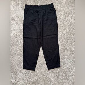 Old Navy High Rise Straight Pants Size Large Black Pull On Comfort Waist